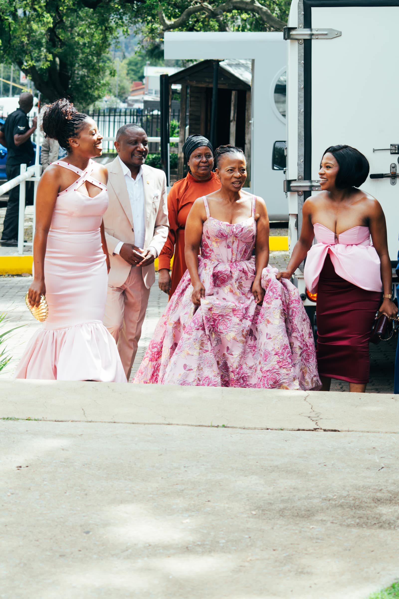 Celebration guest captured in a joyful candid portrait