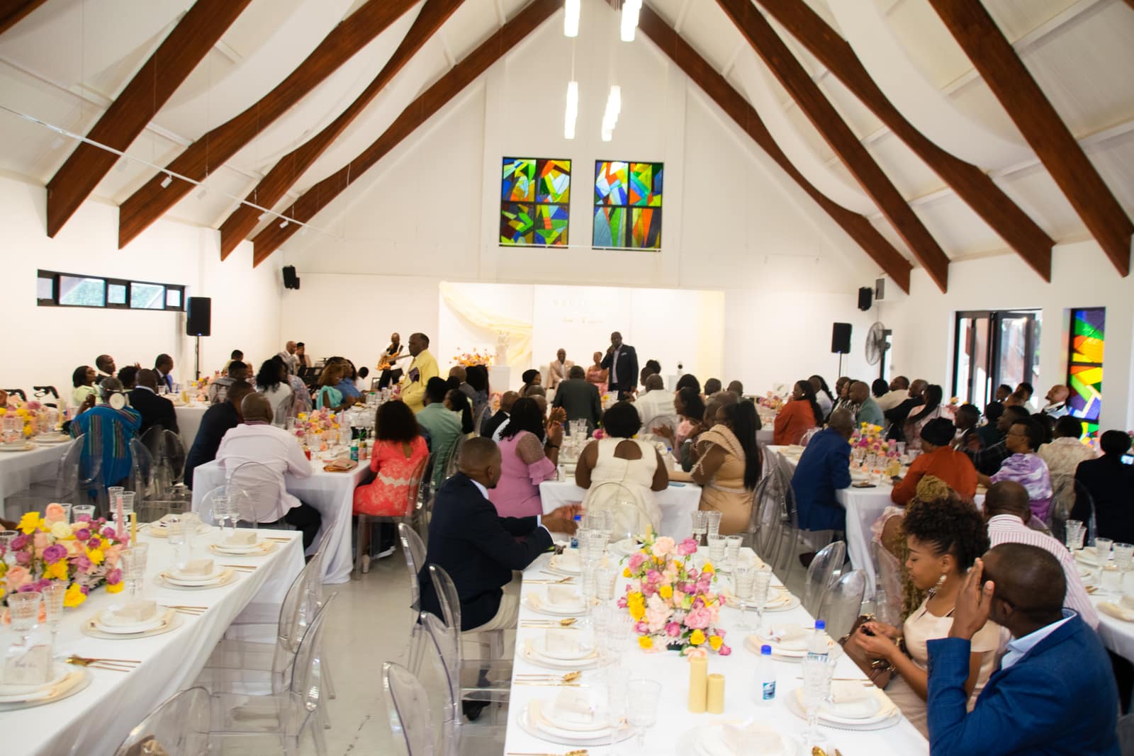Guests sharing a memorable event moment
