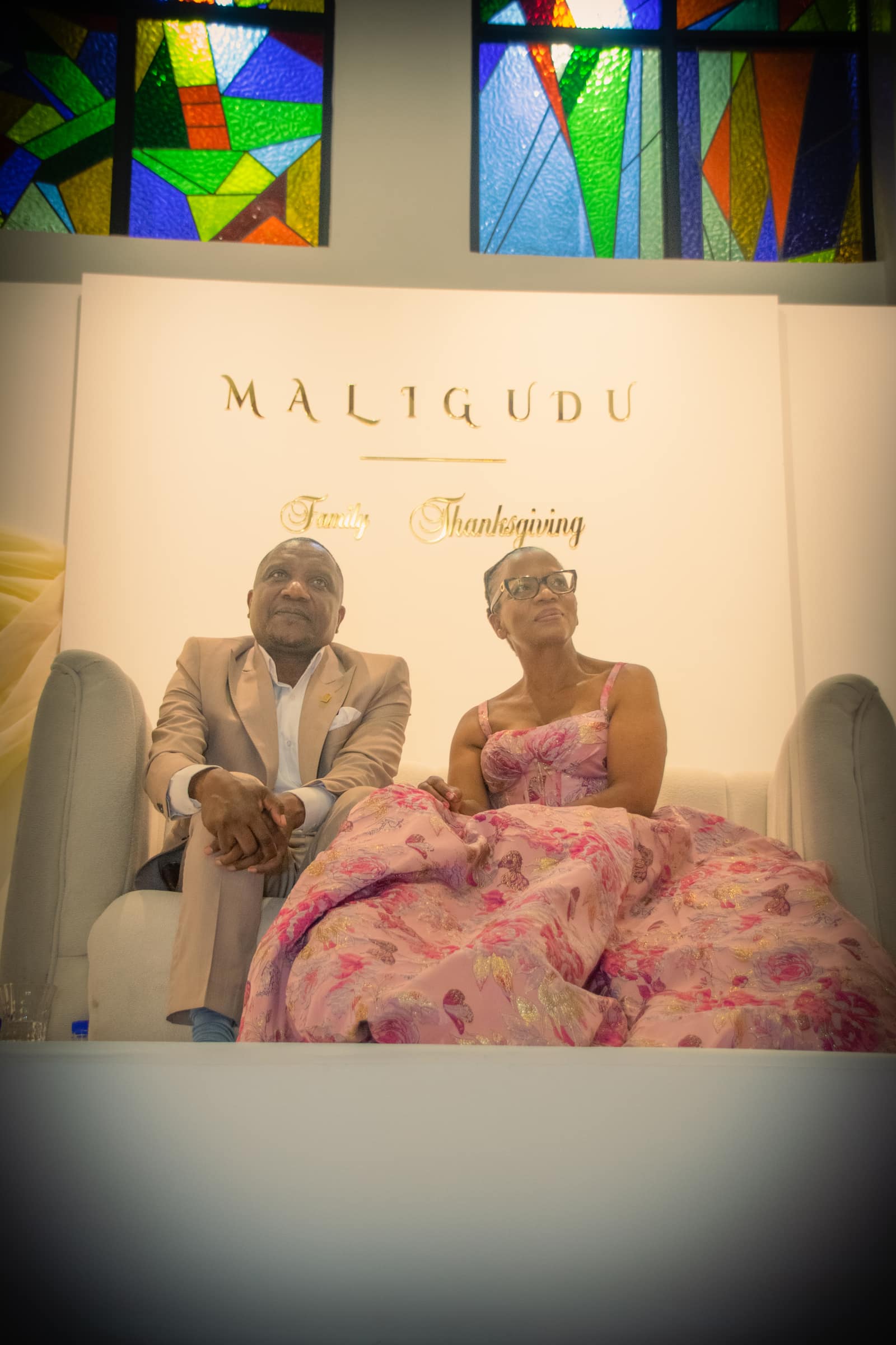 Event attendee posing during an evening celebration